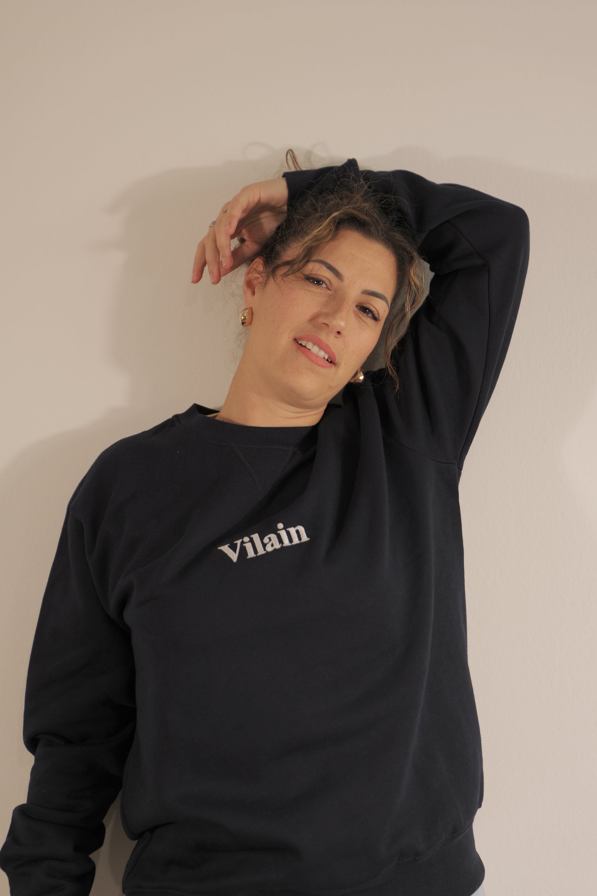 Sweat col rond navie Vilain Coq