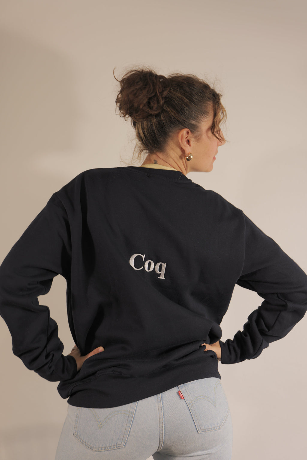 Sweat col rond navie Vilain Coq