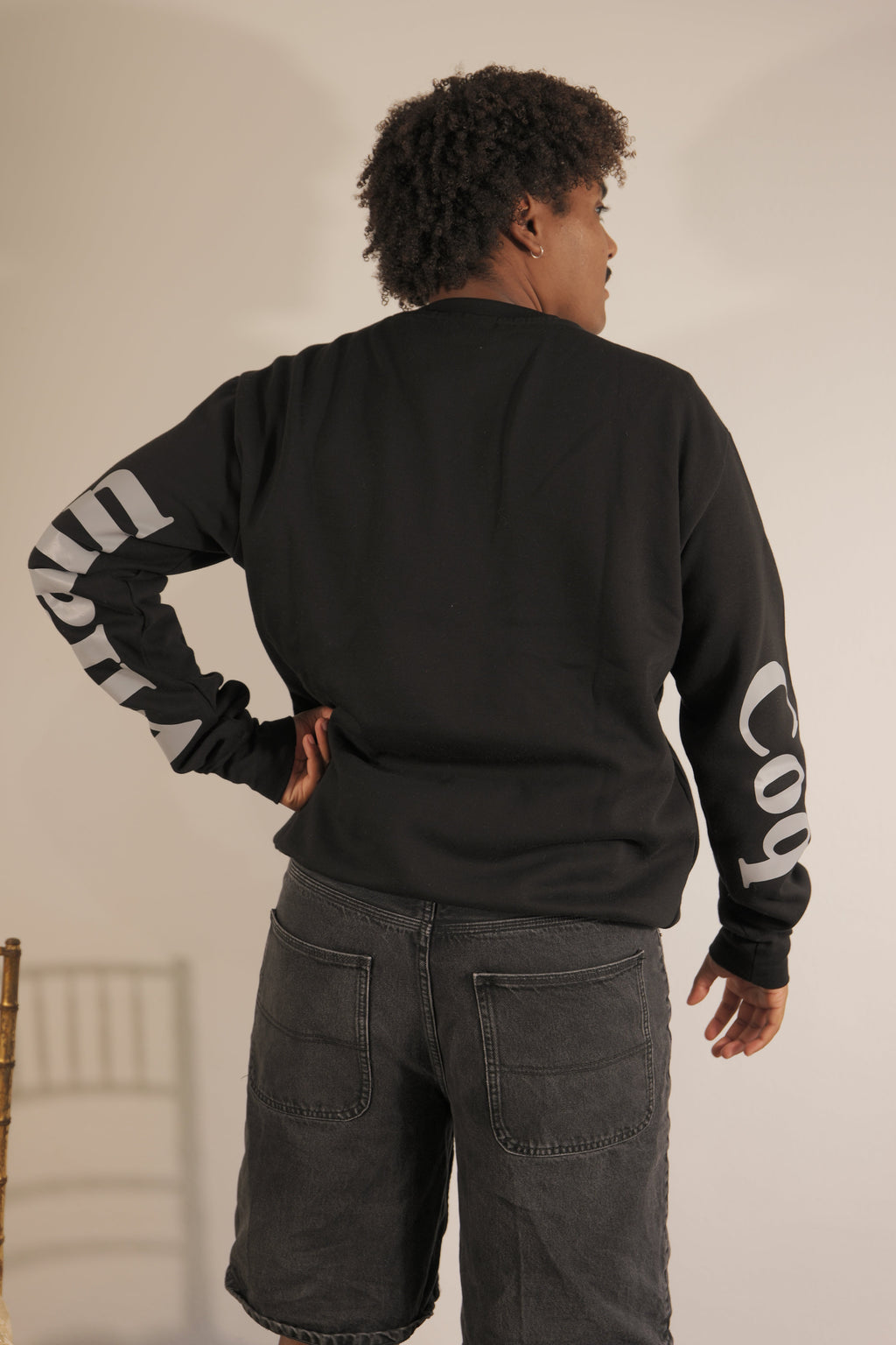 Sweat col rond noir Vilain Coq